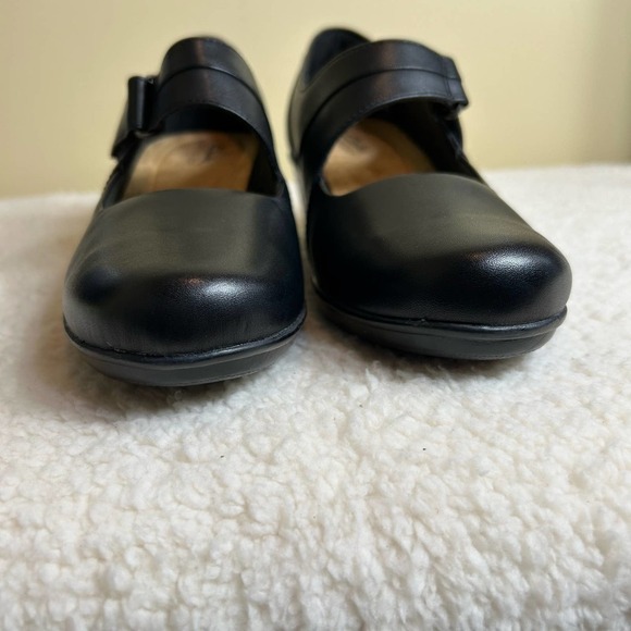 NWOT Clarks Collection Shoes Womens 10 Black Emslie Lulin Pump Shoes Block Heel - Picture 3 of 11
